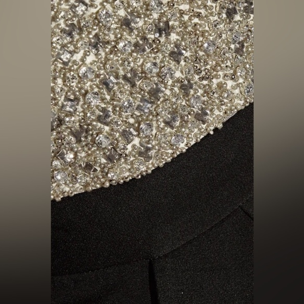 ALICE + OLIVIA Jeri Embellished Jumpsuit in Black Cream - Picture 8 of 14